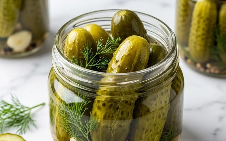 Crisp Refrigerator Dill Pickles-Easy & Tangy Recipes