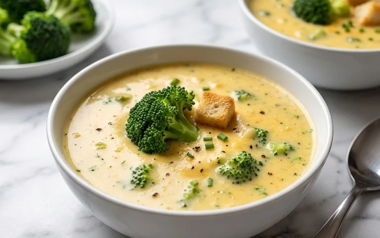 Creamy Broccoli Cheese Soup Recipe-Easy & Flavorful