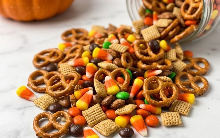 Scarecrow Crunch Snack Mix: Easy Sweet & Salty Fall Treat